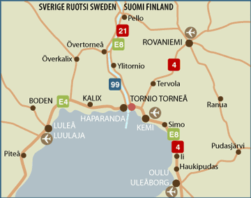 city map area Tornio