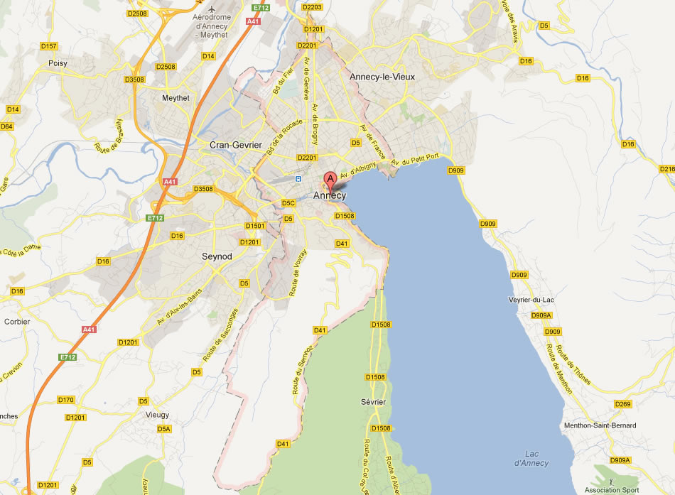 map of Annecy