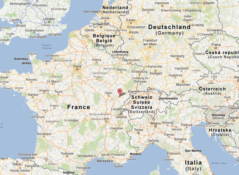 map of Besancon france