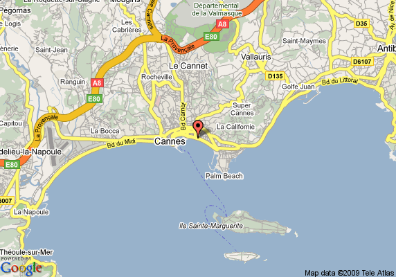 Cannes city map