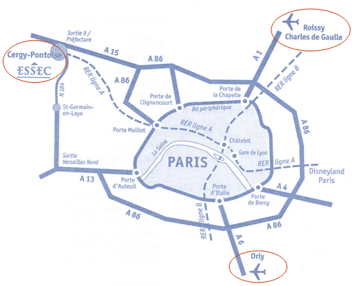Cergy paris airport map