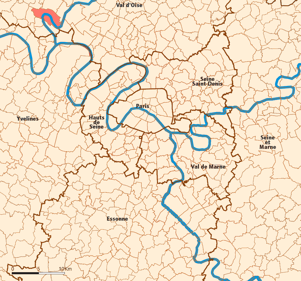 Cergy regions map
