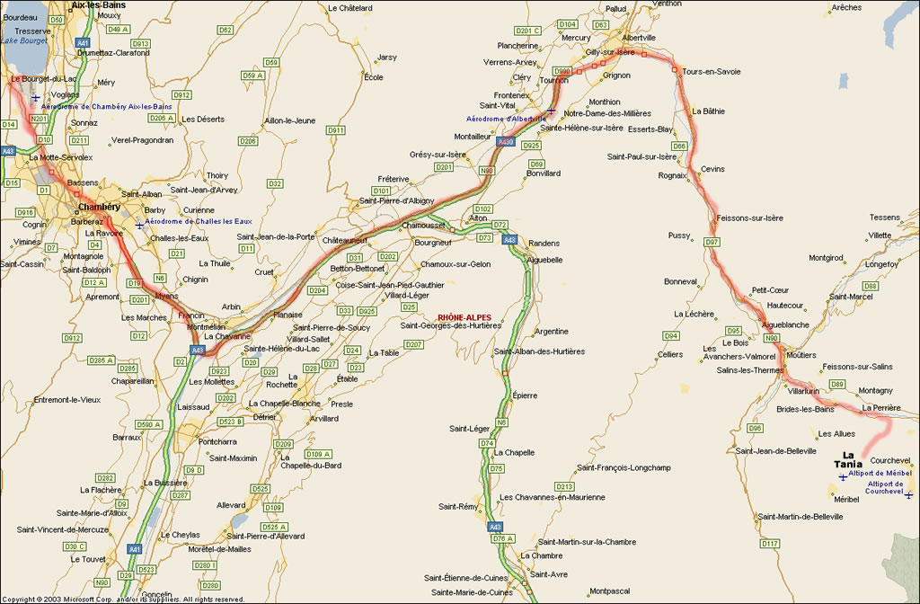 Chambery road map