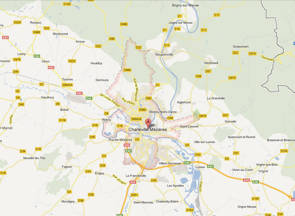 map of Charleville Mezieres
