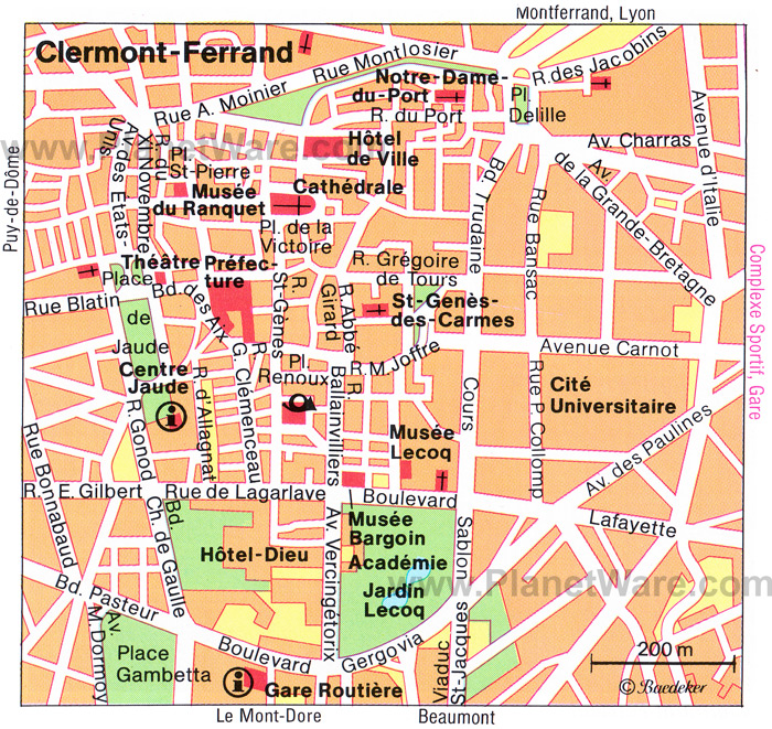 clermont ferrand map