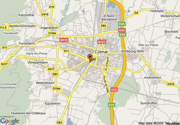 Colmar hotels map