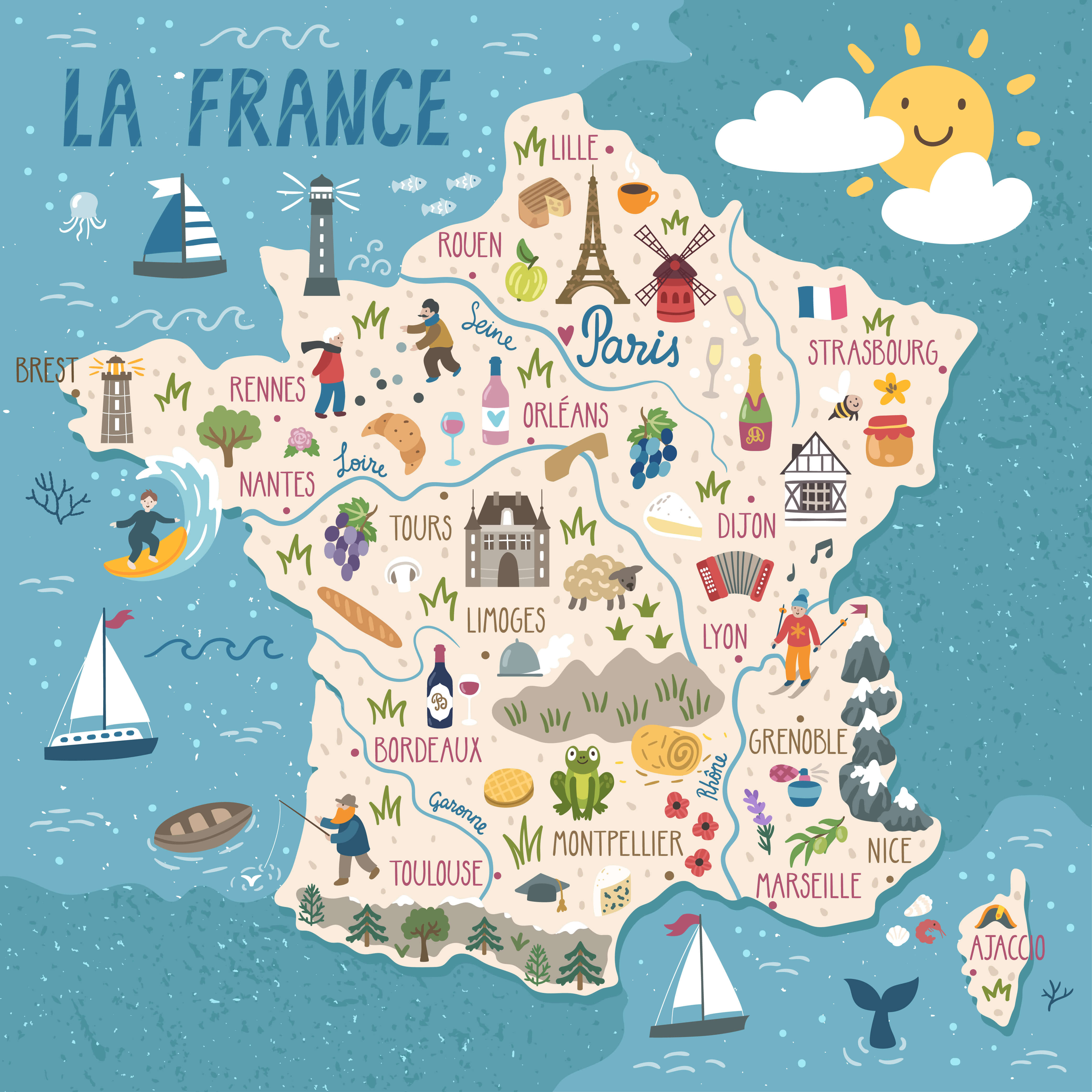 France tourism map