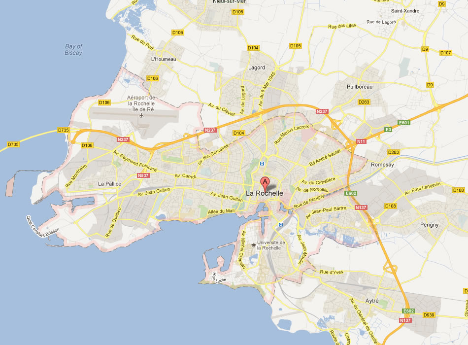 map of La Rochelle