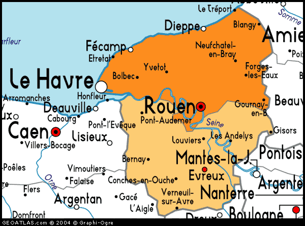 Haute Normandie Le Havre map