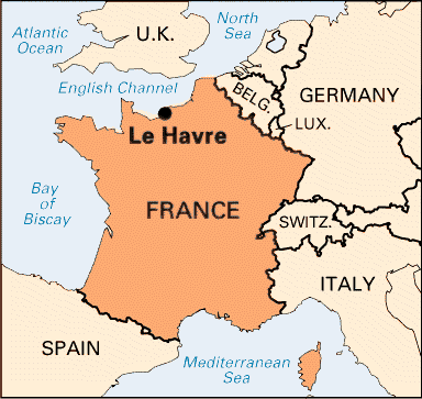 Le Havre france map