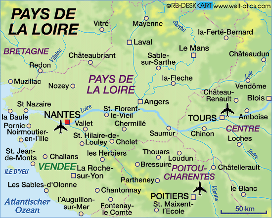 Le Mans regional map