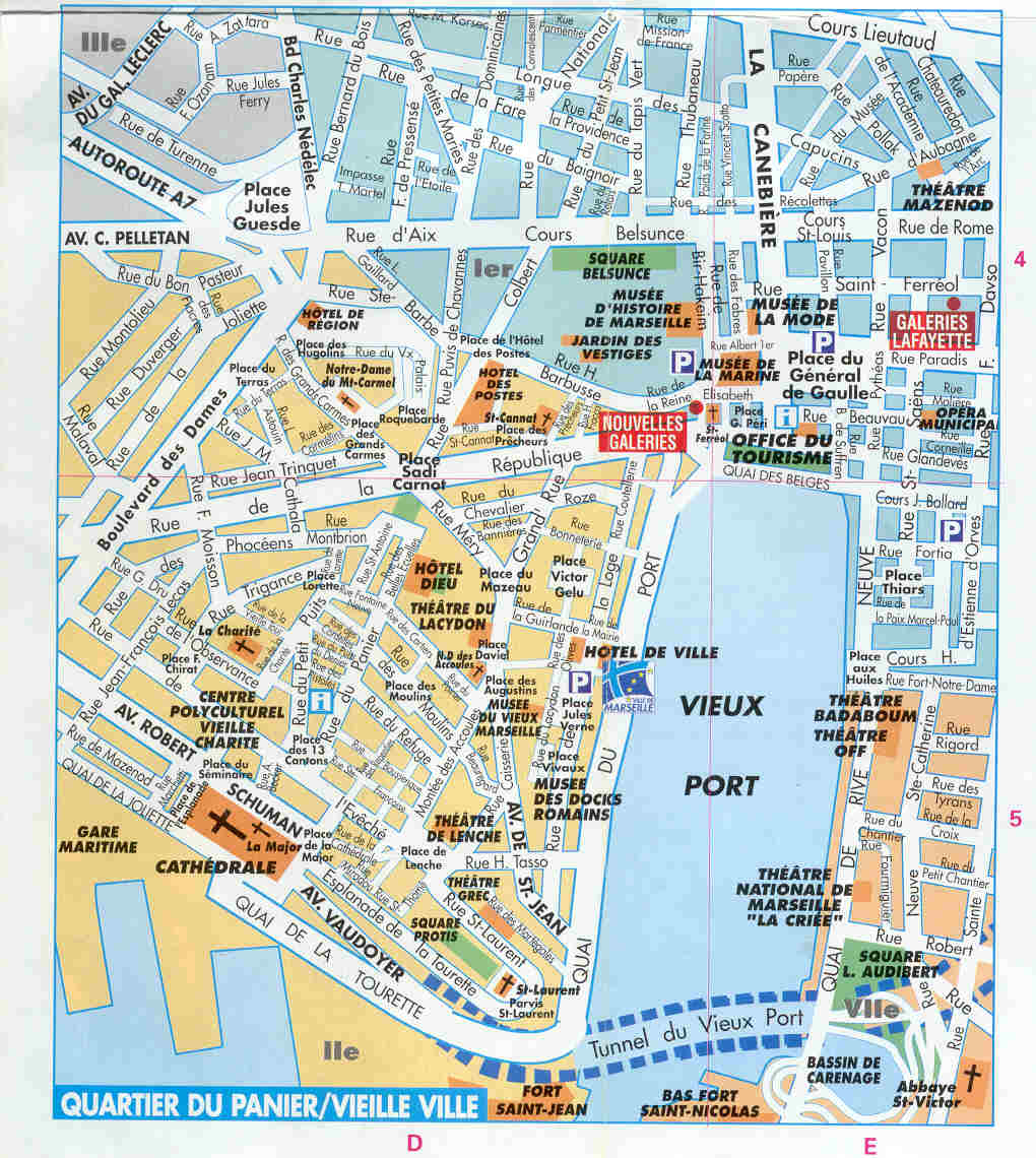 Marseille city map