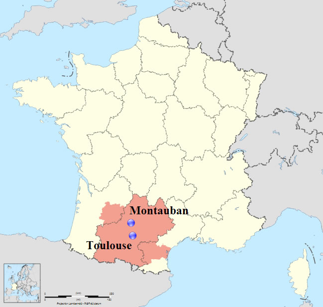 france toulouse Montauban map