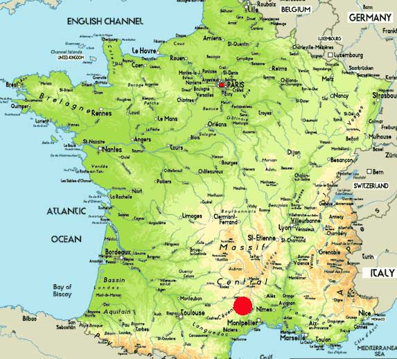 france map Montpellier