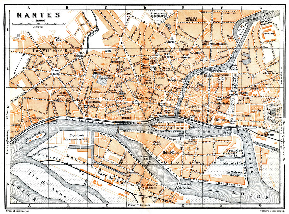 Nantes map 1899