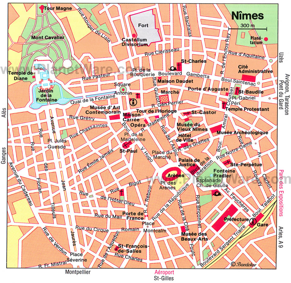 Nimes city map