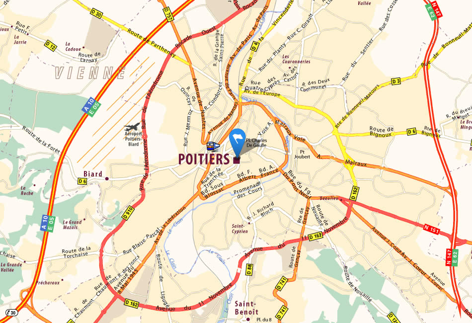 Poitiers map
