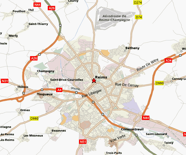 Reims neighbours map