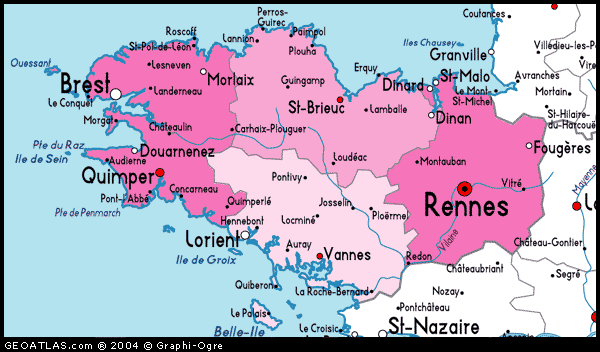 Rennes regions map