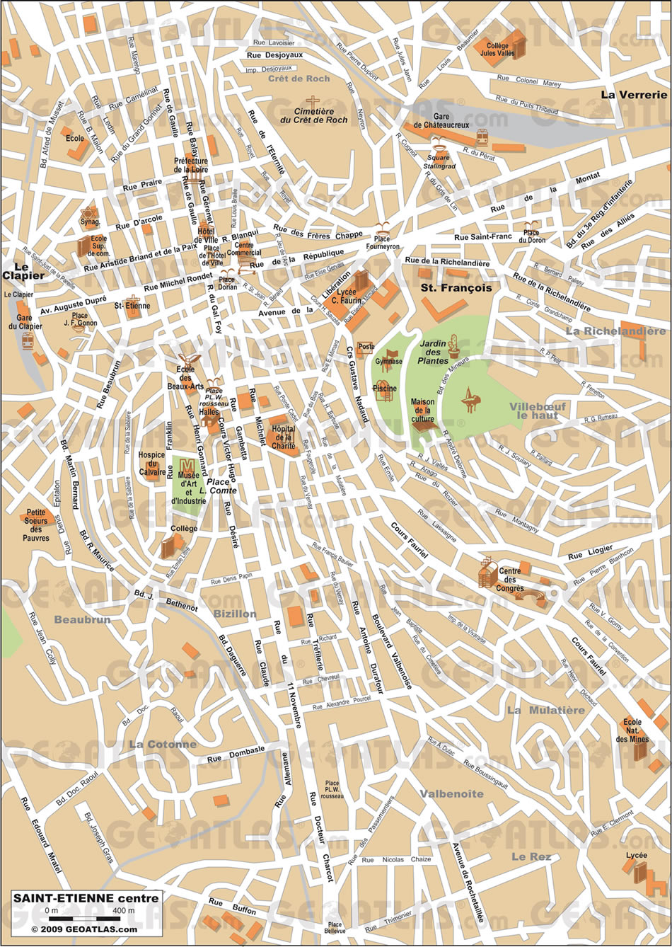 Saint Etienne map