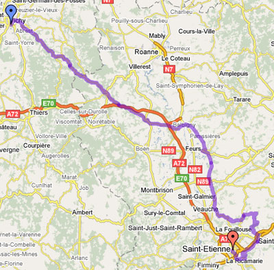 Saint Etienne road map