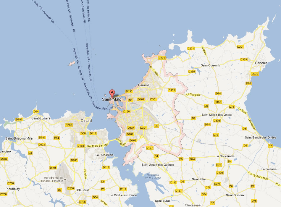 map of Saint Malo