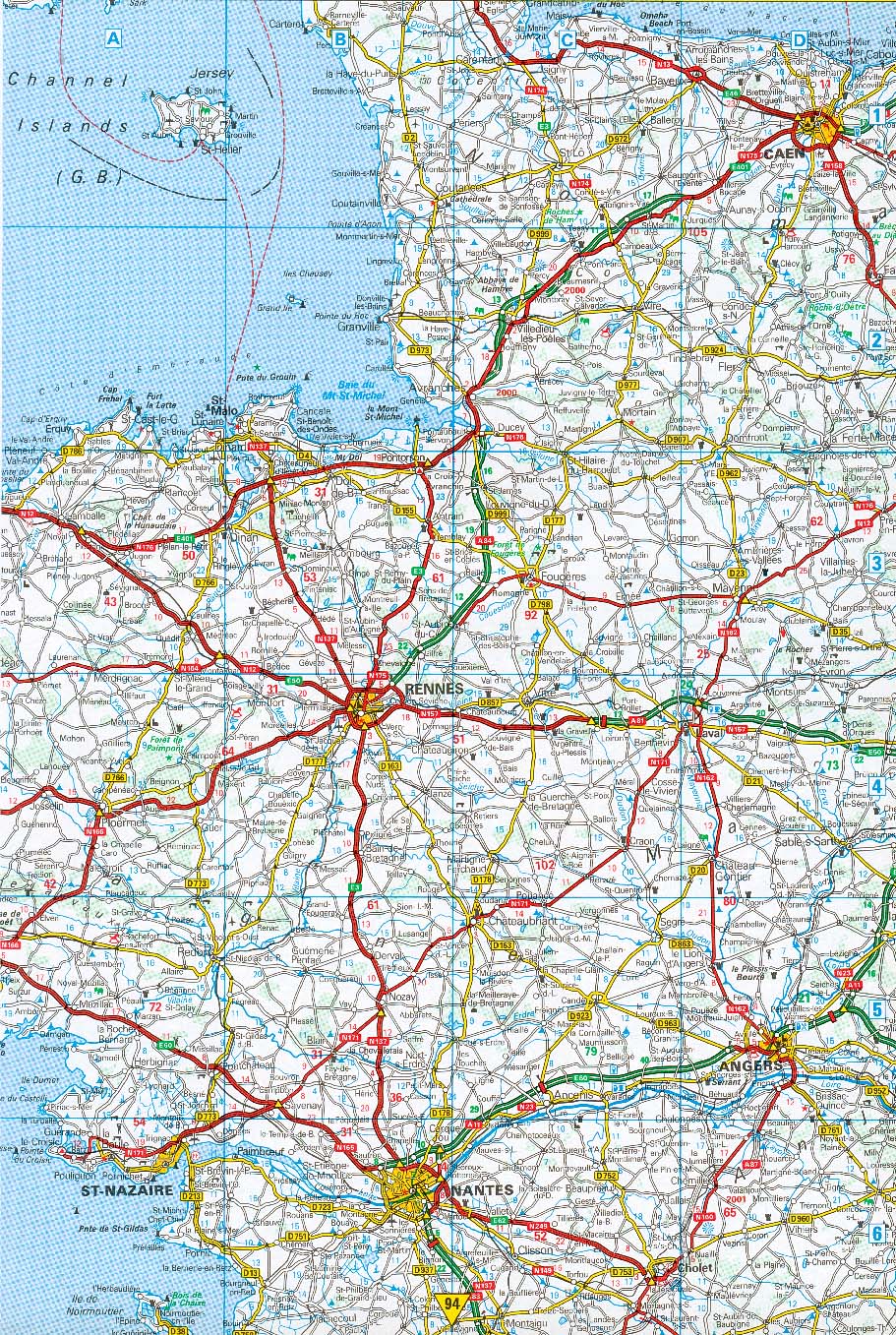 Saint Nazaire route map