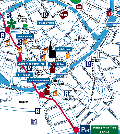 Strasbourg tourist map