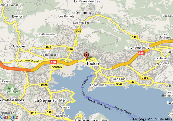 Toulon city map