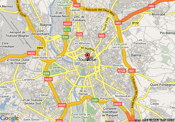 Toulouse inside map