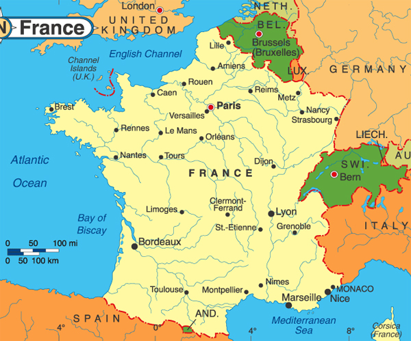 France Tours Map