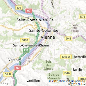 Vienne regions map