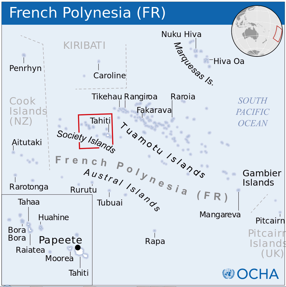 french polynesia location map