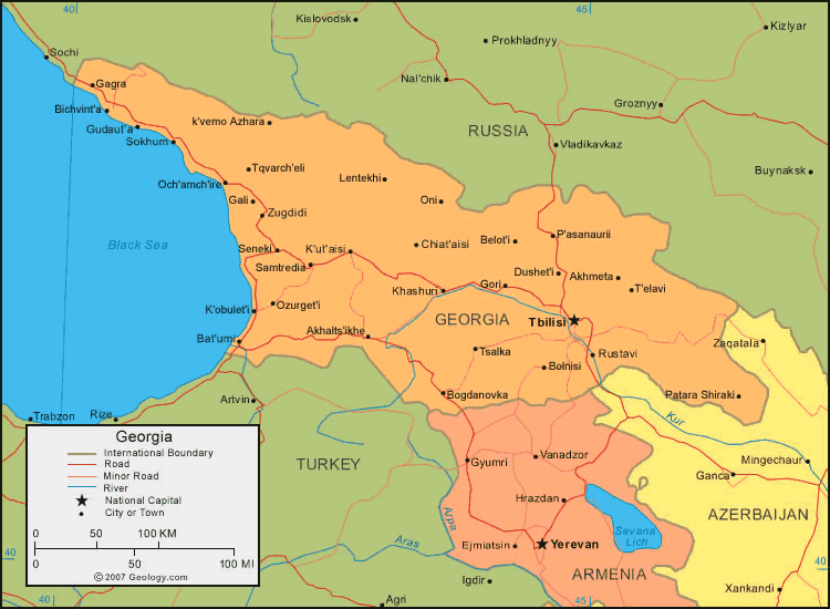 map of georgia