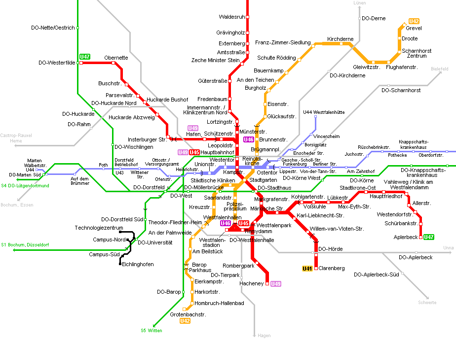 Dortmund metro map