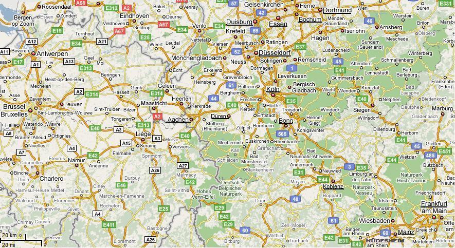 Duisburg road map
