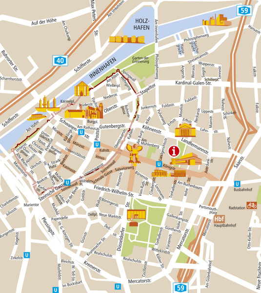 Duisburg tourist map