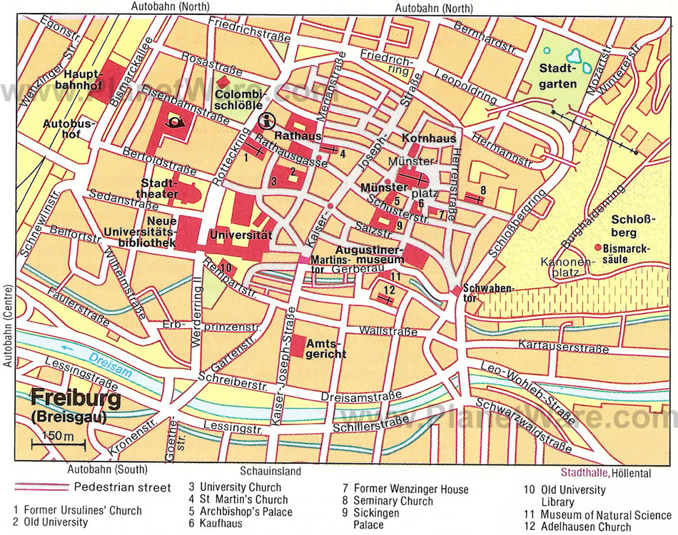 freiburg downtown map