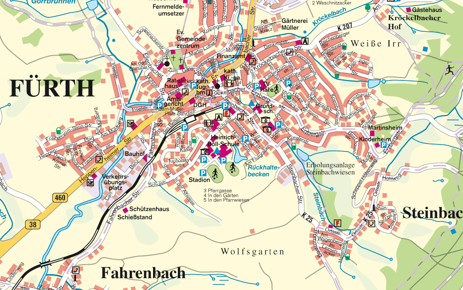 Fürth area map