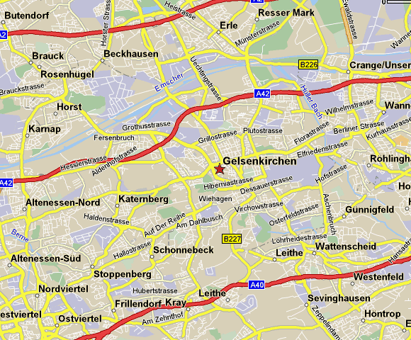 gelsenkirchen regions map
