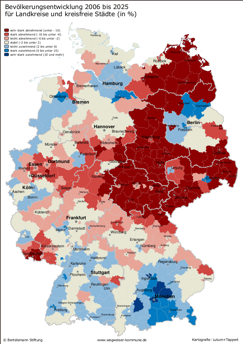 Germanys Population Changes 2006 2025