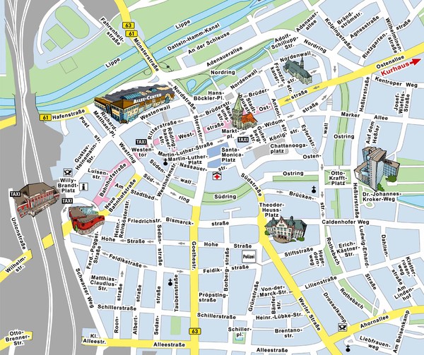 Hamm Tourist Map