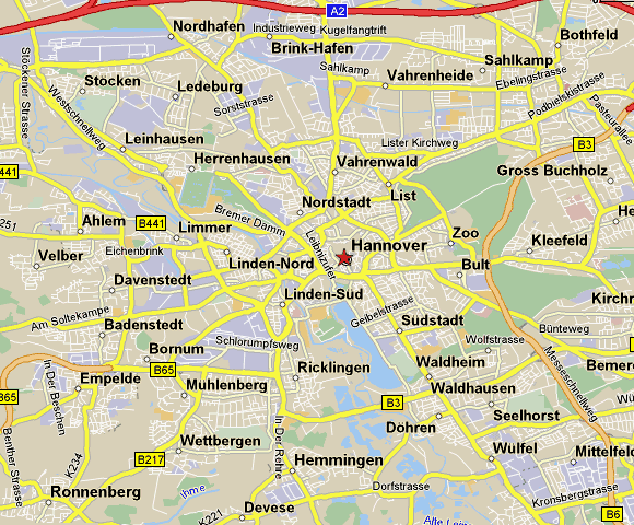hannover regions map