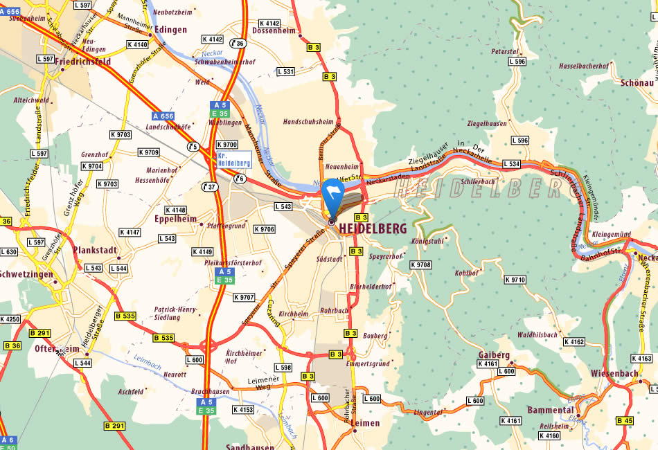 map of heidelberg