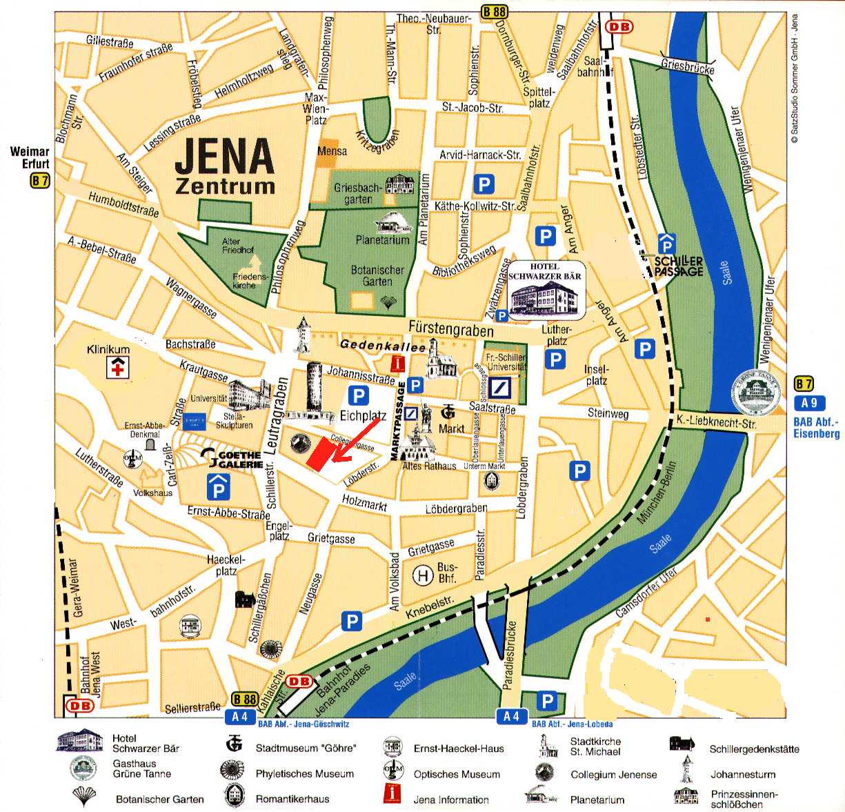 Jena tourist Map