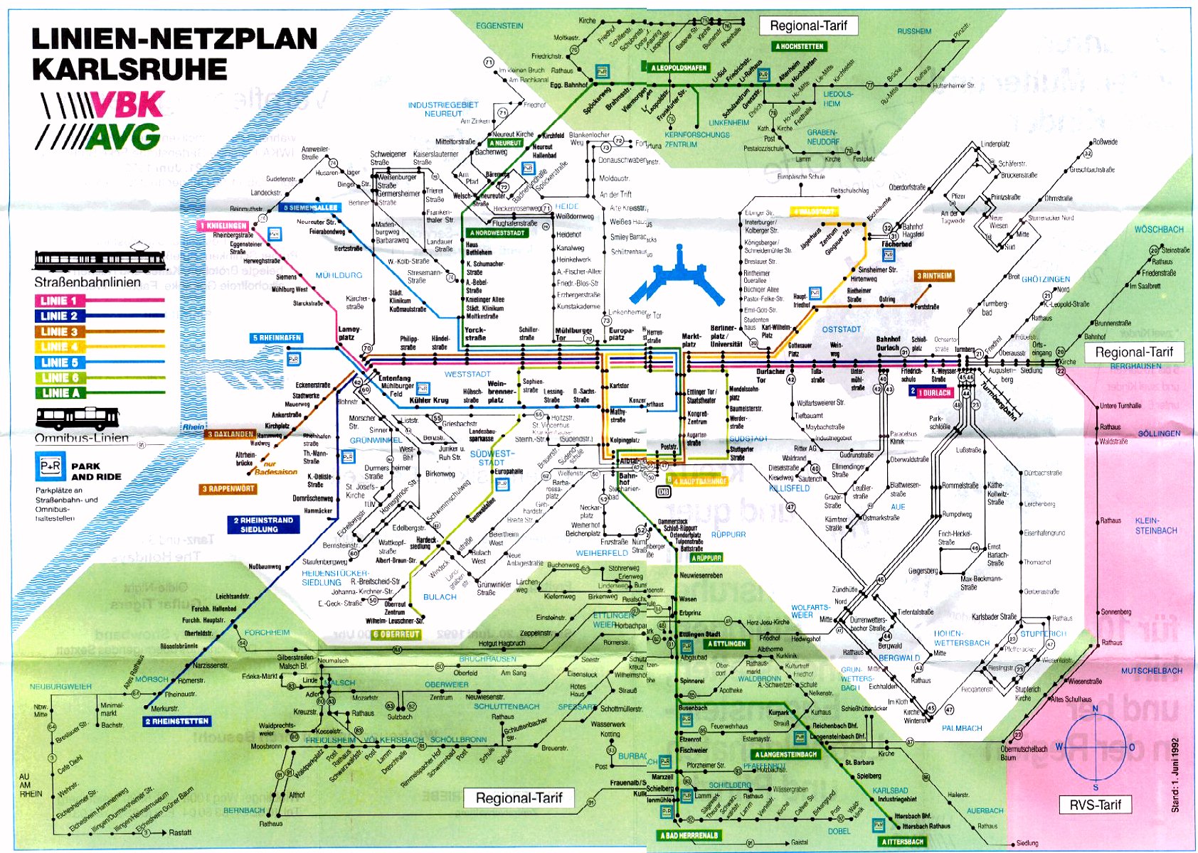 Karlsruhe metro map