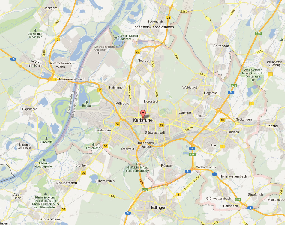 map of Karlsruhe