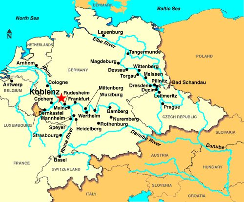 Koblenz province map