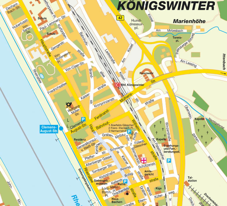 konigswinter city center map