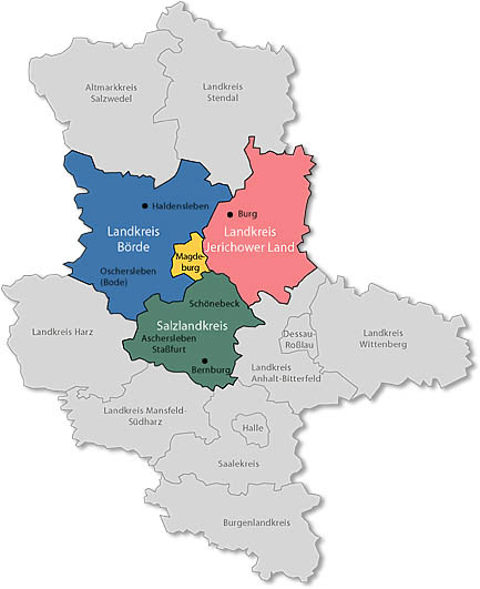 Magdeburg county map